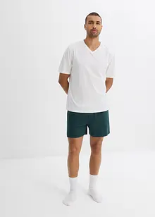 Kortärmad pyjamas i 3-delat set av ren ekologisk bomull, bonprix