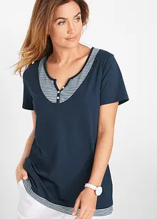 T-shirt med 2-i-1-look, ekologisk bomull, bonprix