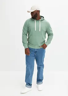 Sweatshirt med huva i ren bomull, bonprix