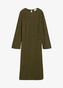 Midiklänning av strukturmaterial, bonprix