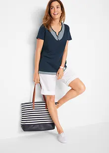 T-shirt med 2-i-1-look, ekologisk bomull, bonprix