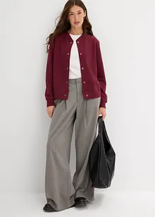 Sweatshirtjacka med knappslå, bonprix