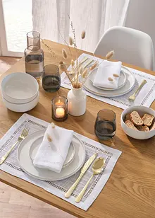 Bordstablett med hålbroderi (2-pack), bonprix