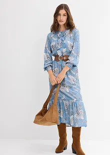 Maxiklänning i fintrådig viskosmix, bonprix