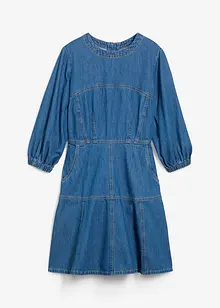 Jeansklänning, ballongärmar, bonprix