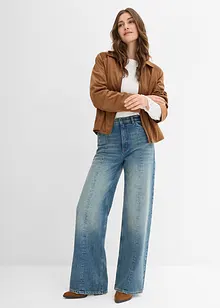 Bekväma, raka jeans med High Waist, Low Stretch, bonprix