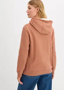 Sweatshirt med luva i ren ekologisk bomull, bonprix