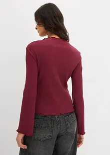 Ribbad topp i ren bomull, bonprix