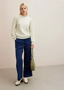 Palazzobyxa med yllelook, bonprix