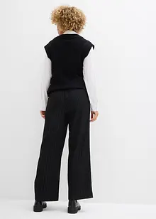 Palazzobyxa med yllelook, bonprix