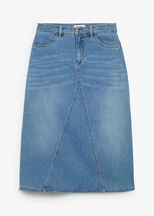 Stretchig jeanskjol, High Waist, bonprix