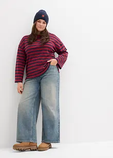 Randig topp av ren ekologisk bomull, bonprix