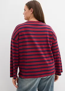 Randig topp av ren ekologisk bomull, bonprix