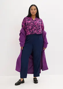 Chiffongblus med smockade detaljer, bonprix