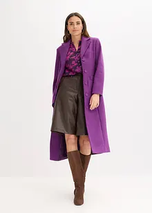 Chiffongblus med smockade detaljer, bonprix