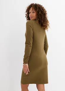Jerseyklänning av bomull med stretch (2-pack), bonprix