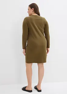 Jerseyklänning av bomull med stretch (2-pack), bonprix