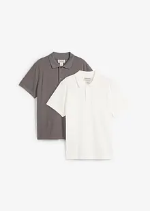 Pikétröja (2-pack) i ren ekologisk bomull, bonprix