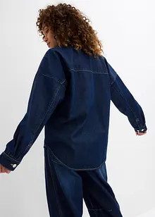 Jeansskjorta i oversizemodell av ekologisk bomull, bonprix