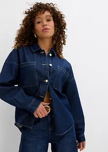 Jeansskjorta i oversizemodell av ekologisk bomull, bonprix