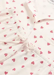 Pyjamas med shorts, slubbeffekter, oversized, bonprix