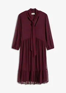 Jerseyklänning i mesh, bonprix