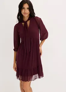 Jerseyklänning i mesh, bonprix