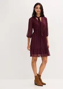 Jerseyklänning i mesh, bonprix