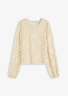 Kort topp av elastisk spets, bonprix
