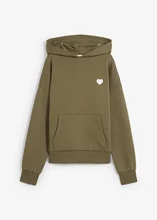 Oversize-sweatshirt med huva i mjuk bomullsblandning, bonprix