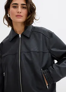 Jacka i oversizemodell av skinnimititation, bonprix