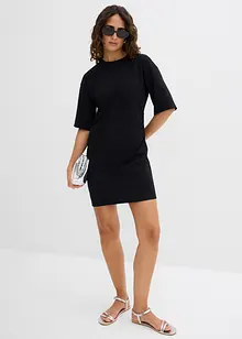 Trikåklänning i vid modell, bonprix