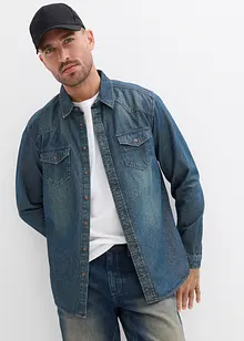 Jeansskjorta i ren bomull, bonprix
