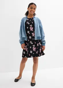 Jerseyklänning av elastisk bomullsmix, bonprix