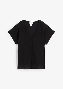 Topp med sidenandel och vävd infällning, bonprix