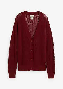 Hålmönstrad cardigan, bonprix