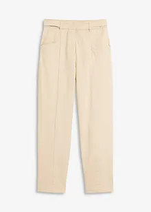 Satinbyxa med Tapered Fit, bonprix