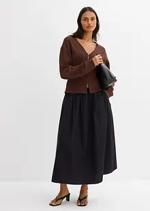 Stickad kofta i viskosmaterial, bonprix