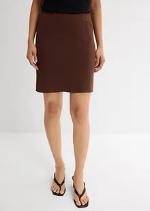 Stickad kjol av viskosmix, bonprix