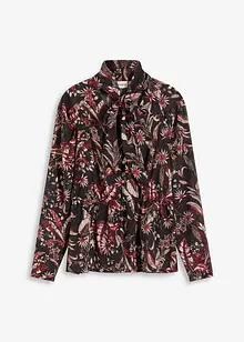 Knytblus av chiffong, bonprix