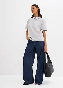 Pikétröja av viskosmix, bonprix