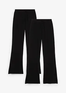 Jerseybyxa i utställd modell av elastisk bomullsmix (2-pack), bonprix