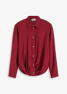 Blus med omlottdetalj av material med struktur, bonprix