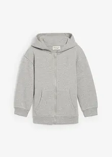 Munkjacka i sweatshirt av mjuk ekologisk bomullsmix, bonprix