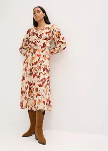 Mönstrad midiklänning med Lurex, bonprix