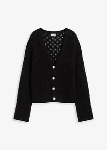 Hålmönstrad cardigan, bonprix