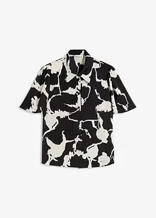 Blus av böljande satin, bonprix