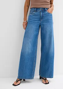 Wide Leg Jeans med medelhög midja, bonprix