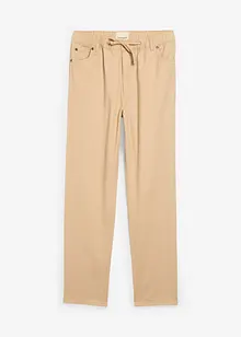 Regular Fit-dra på-byxa i ren bomull, Straight, bonprix