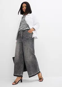 Wide Leg Jeans, cropped, bonprix